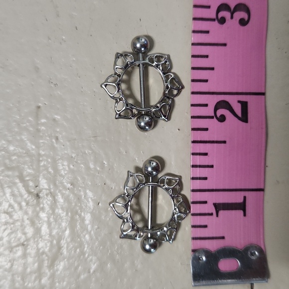 Sunflower Nipple Rings - Picture 2 of 2